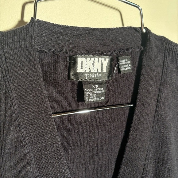 Vintage DKNY Petite Cotton Blend Cardigan - Picture 4 of 6